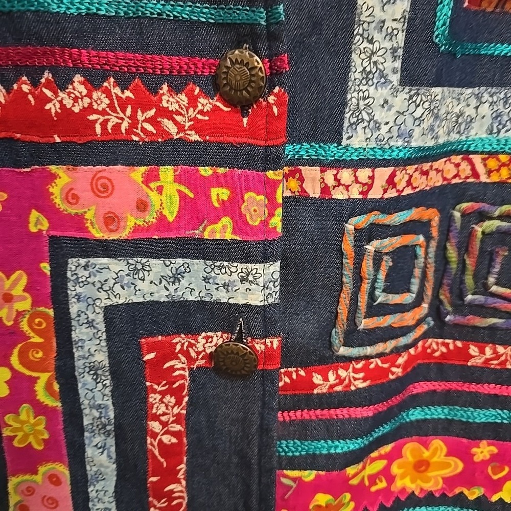 Madison Studio Button-Up Blazer Jacket Striped Fa… - image 4